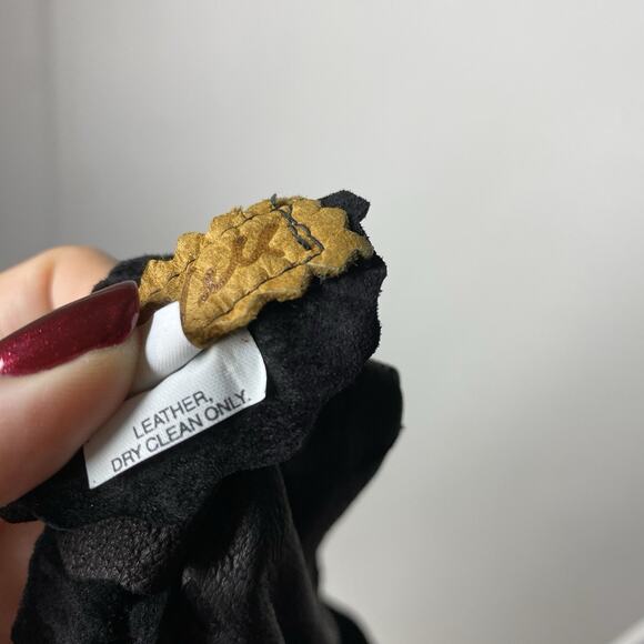 Ricky Nell Women's Medium Patchwork Suede Leather Mini Skirt Black Boho Western - Picture 5 of 5